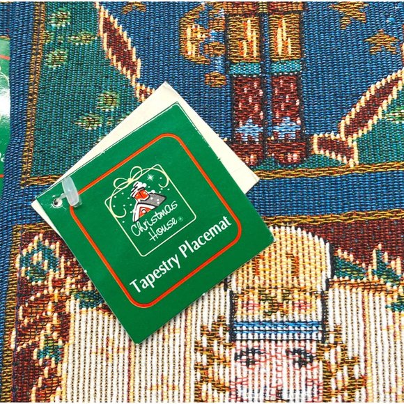 Christmas Nutcracker Tapestry Placemats NEW Set of 4 Holiday Kitchen Decor - Picture 4 of 7
